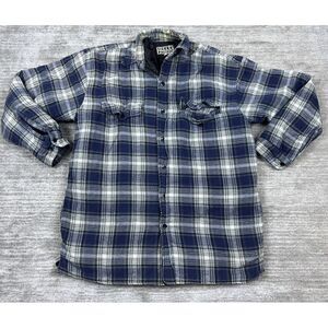 Sierra Pacific Shirt Mens Large Blue Plaid Thick‎ Flannel Lumberjack